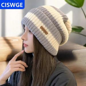 [COD] CISWGE AUTOPARTS Mùa Đông Sang Trọng Beanies Dễ Thương Đan Hat Cho Phụ Nữ Cô Gái Dễ Thương Tai Muffs Windproof Dệt Kim Cap Cho Thời Tiết Lạnh