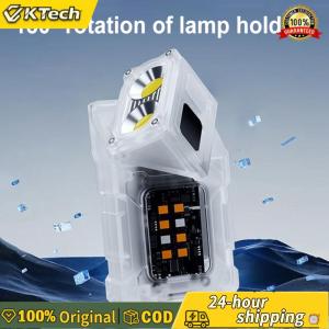 【Vktech】 COB+SMD LED Outdoor Mini Flashlight USB Rechargeable Portable Torch Lamp Rotatable Camping Work Light for Camping Fishing Walking