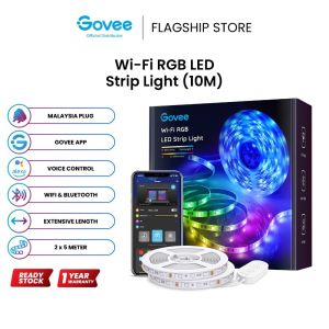 [READY STOCK] Govee LED Strip Lights 32.8ft (2 x 5M) RGB TVs Backlights 100% authentic suitable for Gaming and Music Malaysia Plug