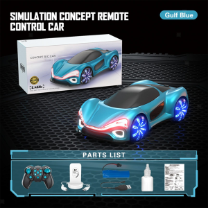 Remote Control Cars Rechargeable Vehicle RC 360°Rotating Drift Light Spray Streamer Concept Stunt Car Toy Party Favors Birthday