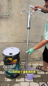 คันโยกสำหรับงานหนักดำเนินการปั้มมือหมุนถังอุปกรณ์ปั๊มเชื้อเพลิงที่มีประสิทธิภาพน้ำมันเครื่องการถ่ายโอนในถัง5ถึง55แกลลอน