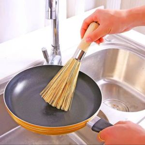 Pencuci kuali buluh/Berus buluh cuci kuali gosok wok/Bamboo wok cleaner brush / Kuali cleaning brush