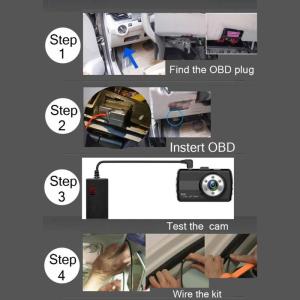สายเคเบิลจอแสดงแรงดันไฟฟ้า OBD2เหมาะสำหรับกล้องแดชบอร์ดที่มีการตัดแรงดันต่ำอัจฉริยะและโครงสร้างพลาสติก