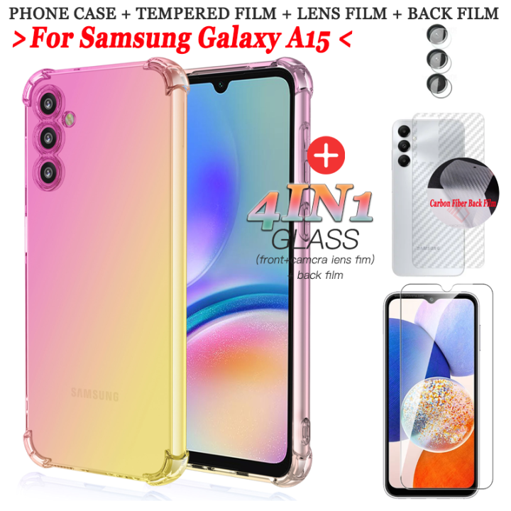 in 1)For Samsung Galaxy A15 5G Phone case +Full Cover Tempered