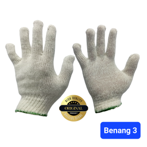 WORKING GLOVES - SARUNG TANGAN KERJA INDUSTRI BENANG3 PERPASANG/2PCS