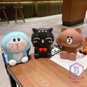 BC tas dompet silikon jelly bag koin kartun karakter selempang jumbo