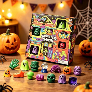 New Halloween Ghost Pumpkin Squish-O-Ween Countdown Set Squeeze Fun Blind