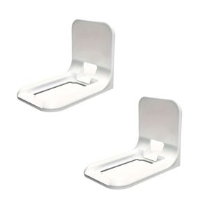 YIYU STUDIO 2PCS Plastic Socket Holder Wall Mounted No Drilling Wall Outlet Shelf Convenient Space Saving Switch Storage Rack for Home