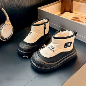 Childrens Cotton Snow Boots 2025 Spring New Thickened Fleece-Lined Cotton Shoes for Girls Warm Cotton Boots for Older Children