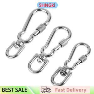 SHNGki Stainless Steel Swivel Snap Hooks Locking Dog Leash Buckle Quick Release Buckle Carabiner Clips For Dog Walking Camping