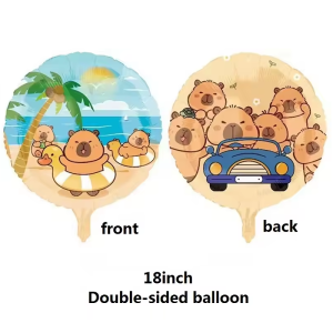 Balon Foil Animal Capy Bara Jumbo Balon Foil Coklat CapyBara Balon Dekorasi Pesta Ulang Tahun