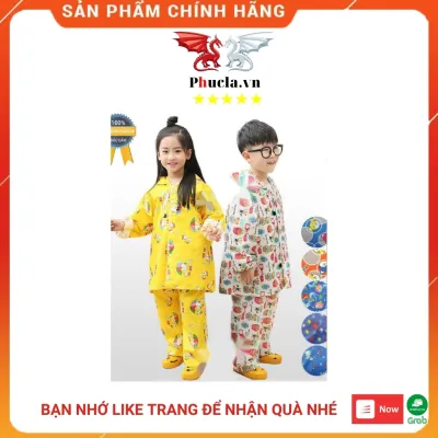 Áo mưa bộ trẻ em vải siêu nhẹ chống thấm cực tốt (đủ size-siêu bền)