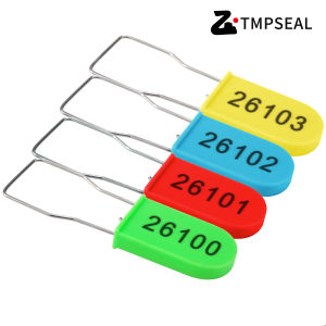 100pcs Plastic Cable Wire Padlock Seal Prevent Losing and Replace Tag Anti-Tamper Clothing Tag with Sequentially Numbered Disposable Marker Labels Lock for Luggage
