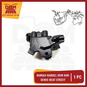 Dudukan Handel Rem GENIO Kiri Hitam (PSP) Pangkon Rumah Handle Hendel Rem Matic Honda BeAT Street