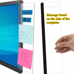 Computer Monitors Memo Board Transparent Message Board Acrylic Screen Message Side Panel for Office Desktop