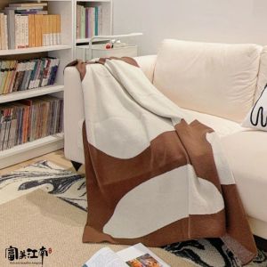 Abstract Painting Modern Throw Blanket 2024ins Autumn and Winter New Warm Thickened Lunch Break Blanket Office Blanket Sofa Blanket LZD