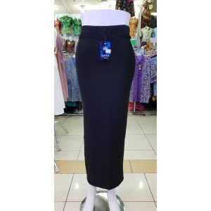 ROK SPAN PANJANG SCUBA BELAH BELAKANG SPAN POLOS NATURAL CASUAL WORKING OFFICE