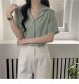 Áo Sơ Mi Nữ Cổ Vest Ngắn Tay Chất Cao Cấp Cực Mát Mịn Không Nhăn. 
