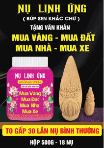(Bán sỉ) Nụ linh ứng búp sen hồng mua vàng mua nhà mua đất mua xe (kèm văn khấn)
