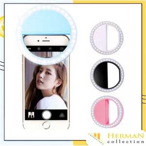 Ring Selfie LED Lampu Selfie Bulat Untuk Kamera HP Mikro USB Ring Bulat