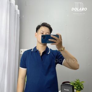 Áo polo DOLARO trơn có viền phối chất liệu tici vải mềm thoáng mát lên form cực chuẩn