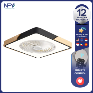 LED light ceiling fan with light bedroom restaurant home invisible lamp fan modern Nordic fan chandelier