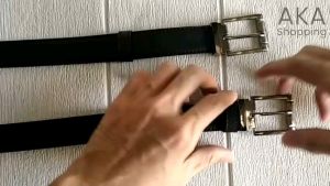 Gesper Ikat Pinggang Universal Pria Wanita Hitam Polos Casual Lebar 28 cm