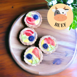 Freeze Dried FUR-uit (fruit) tart Set for Dogs and Cats. 100% Natural Pet Treats by Woofgang Bark.