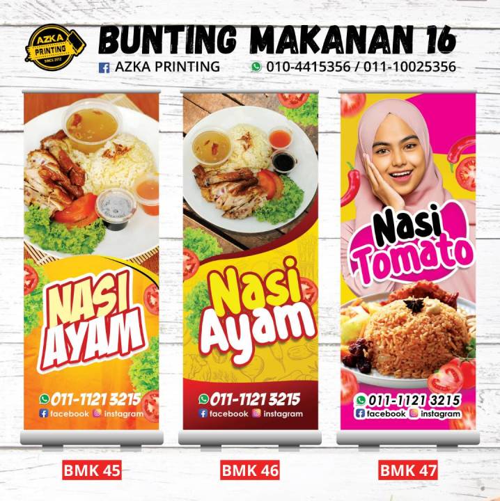 BUNTING MAKANAN GERAI BAZAAR 🔥 Harga Kilang‼️ BUNTING PRINTING MURAH ...