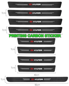 sillplate mobil Hyundai Stargazer creta palisade santa fe Stiker Pelindung Pintu Mobil Bahan Serat Karbon 3d Anti Gores 9pcs