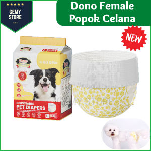 Popok Hewan Anjing Betina Female Dono Diapers Size XS S M L Model Celana Kelinci Kucing Pull Up