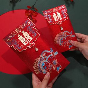 ZYJC New Year Packet Red Envelope New Years Blessing Bag Luck Money Bag Money Pocket Traditional Best Wishes Celebration Party