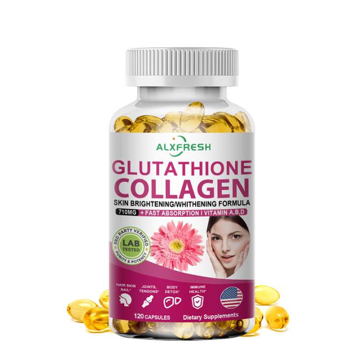 Alxfresh 1/3/5 Collagen & Glutathione Capsules Support Skin&Joint& Hair  Nails Health Anti-aging Nutritional Supplement for Women
