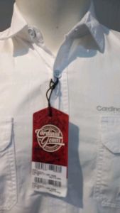 Kemeja Putih Lengan Pendek CARDINAL JEANS / CAKAI 01719P 08A (Slim Fit)