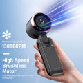 Orashare HF03 Pro High Speed Turbo Fan Portable Rechargeable Handheld Fan With Lanyard,  5 Speeds Adjustable Mini  Fan, 4000mAh Battery Digital Display Long Battery Life For Commuting To Work And Outdoor Sports. 