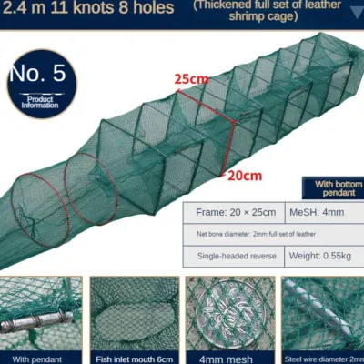 Shrimp Cage Fishing Tool Fish Trap Cast Net Shrimp Catcher Folding Fishing Shrimp Cage Fishing Net
