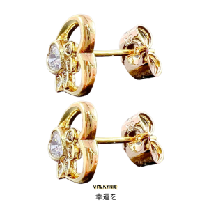 ต่างหูหัวใจ heart earrings ต่างหูทอง gold ต่างหูเพชรสวิส CZ แท้ 100% Valkyrie Boutique 💎 ใส่ไม่คัน งานไม่ดำ100% ER-0586