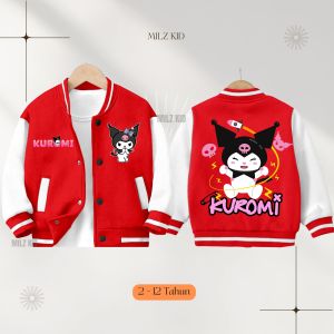 Jaket Baseball & Zipper Anak Perempuan / Laki Laki Usia 2 - 12 Tahun | Kuromi BD |