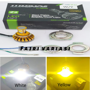NINE LUMINOSLED LAMPU LED UTAMA MOTOR AC DC Z2 3 SISI 2 WARNA WHITE YELLOW SUPER TERANG ORIGINAL