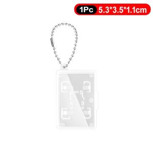 10Pcs Portable Pocket Game Card Box with Keychain for Nintend Switch Series SD Card Storage Display Box Holder Storage Case