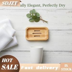 SDJZT Tre Hộp xà phòng khay gỗ 2 lớp nấm mốc miễn phí tự nhiên thoát nước xà phòng món ăn chủ cho phòng tắm và bồn tắm tổ chức