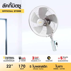 Lucky Misu พัดลมอุตสาหกรรมติดผนัง ขาเหยือกกา รุ่น LM 922 (สีเทา) 22 research