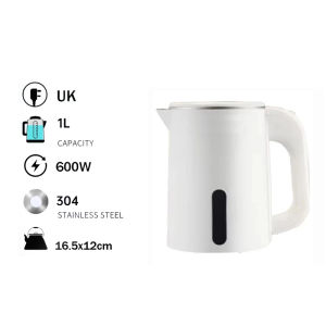 Matari Mini Electric Kettle Home Use Small Travelling Model 600w 1L Large Capacity Fast Heating Auto Power Off