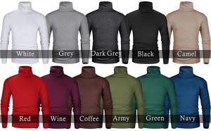 เสื้อสวมหัวแขนยาวคอเต่าเนื้อนุ่มระบายอากาศได้ดีเสื้อยืดคอเต่าลำลองน้ำหนักเบา