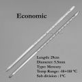 Glass thermometer 0-100 degree Celsius Mercury School Experiment Laboratory / 试验温度计 / Termometer Suhu Lab Experiment. 