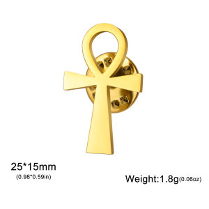 Skyrim thép không gỉ Titan chéo TRÂM 25x15mm 18K mạ vàng trang sức thời trang