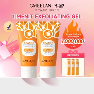 GMEELAN 2PCS Orange Exfoliating Gel 50g Pengelupasan Kulit Peeling Blackhead Remova Eksfoliasi Wajah Mengangkat Sel Kulit Mati