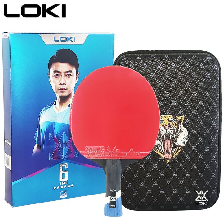 LOKI E6 Table Tennis Racket 6 Star 5+2 Carbon Blade Offensive Ping Pong ...