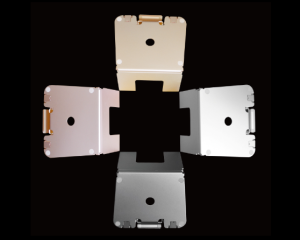 DiiZiGN the Best Aliuminum Foldable Adjustable Laptop Stand with Phone Holder for NotebookComputer MacBook - Space Grey/Silver/Rose Gold/Gold