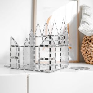 Connetix Tiles Clear Starter Pack (34 pieces) | Magnetic Tiles | STEAM toys
